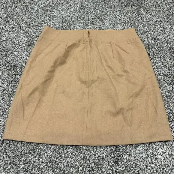 New without tags, LOFT Wool Mini Tan Zip Skirt, Size 4 - Picture 3 of 10